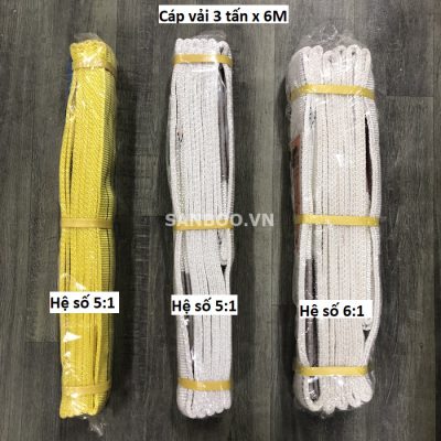 Dây cáp vải bẹ cẩu hàng phổ biến