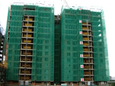 Cách cuộn và lưu trữ lưới cước bao che chắn bụi công trình sau thi công